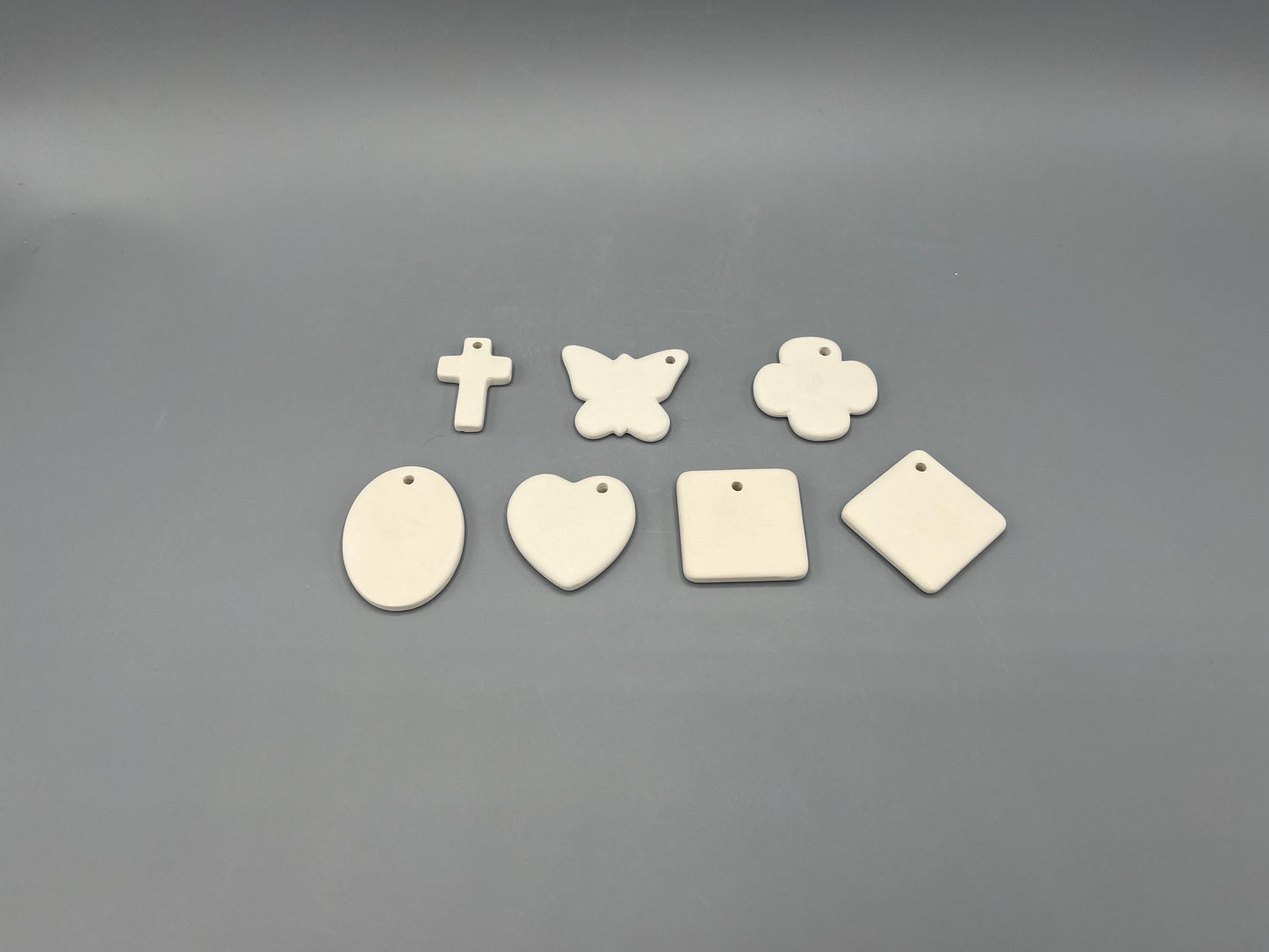 Pendagli (set da 5) in ceramica semilavorata GREZZA da dipingere