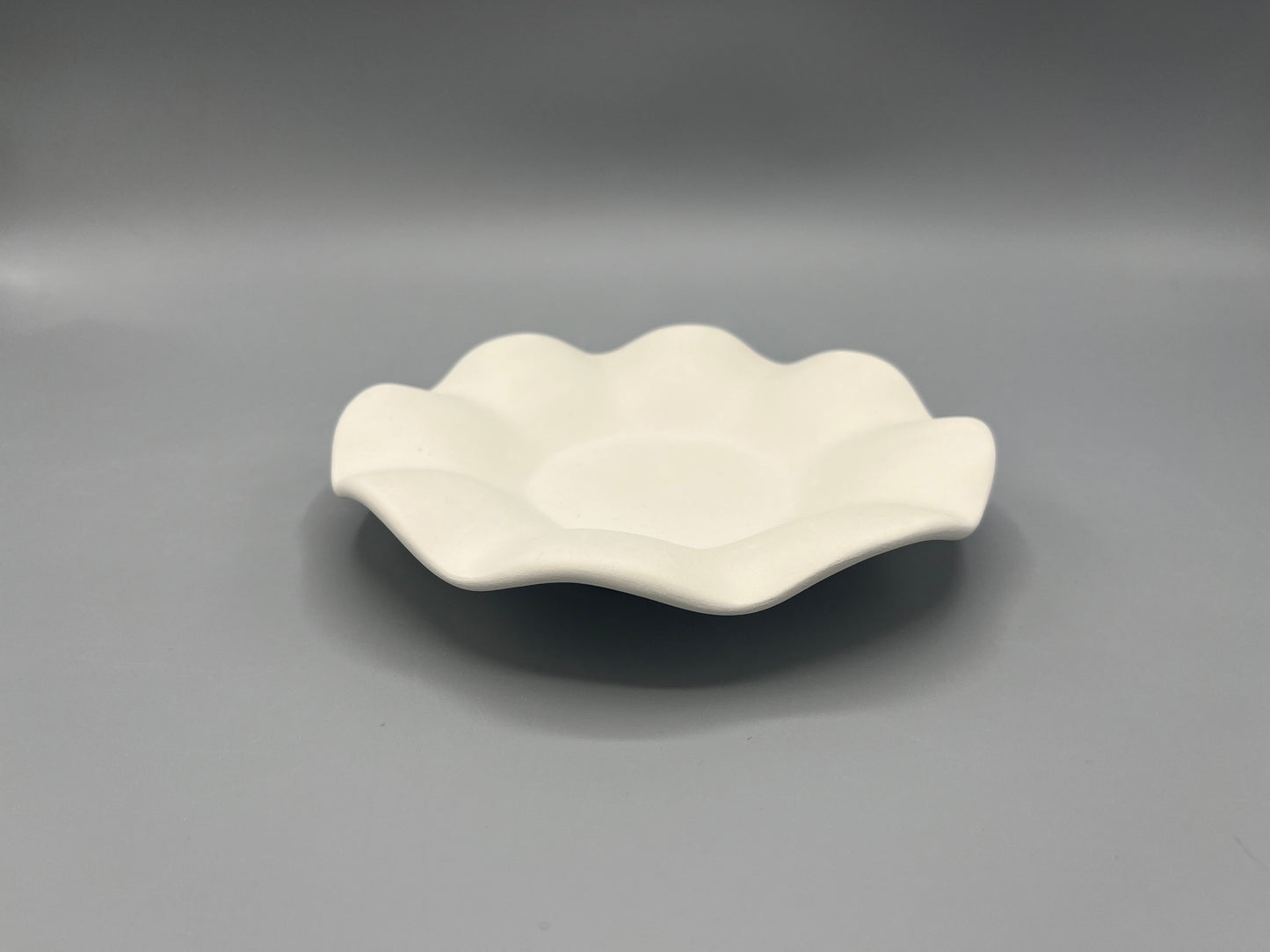 Piatto Fiore in ceramica semilavorata GREZZA da dipingere