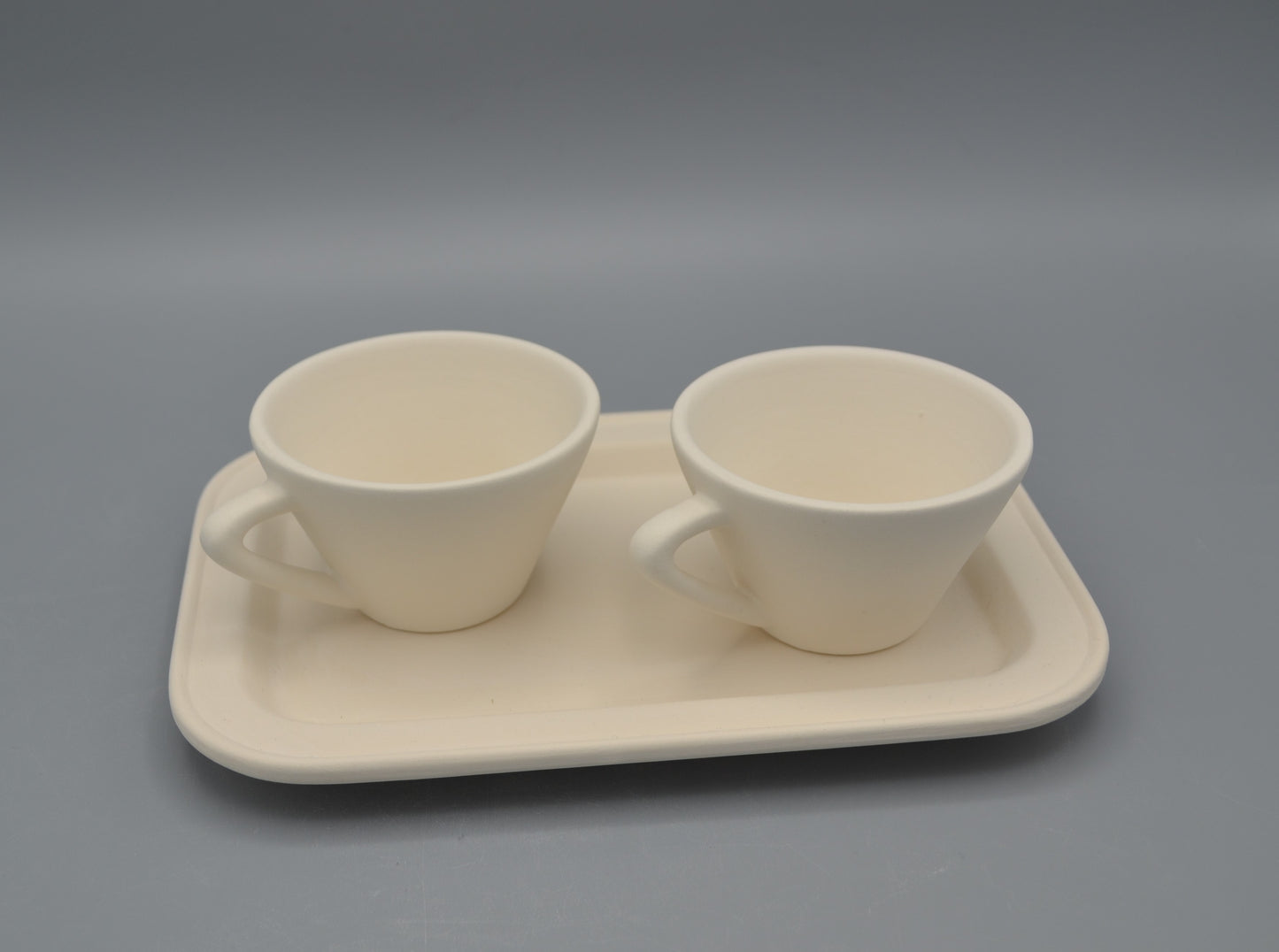 Set caffè iris in ceramica semilavorata GREZZA da dipingere