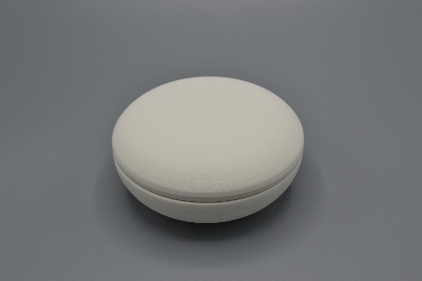 Scatola rotonda in ceramica semilavorata GREZZA da dipingere