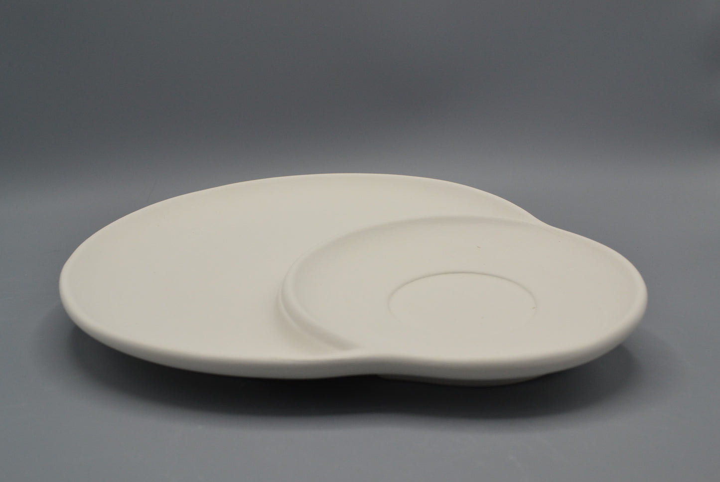 Piatto colazione in ceramica semilavorata GREZZA da dipingere