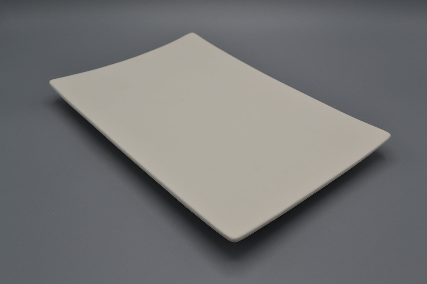 Piatto rettangolare in ceramica semilavorata GREZZA da dipingere