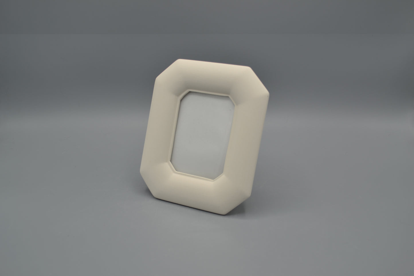 Porta Foto ottagonale piccolo in ceramica semilavorata GREZZA da dipingere