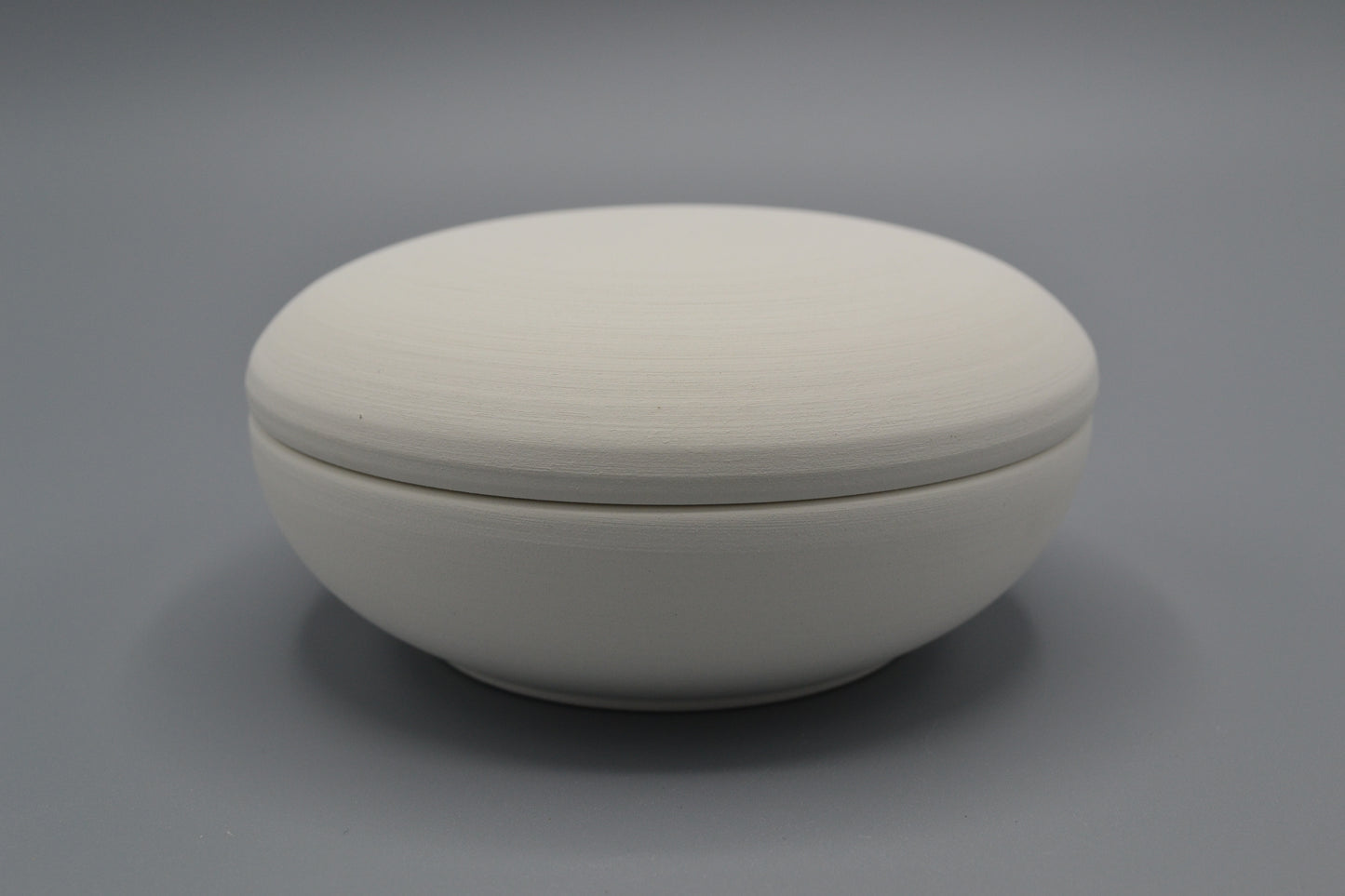 Scatola rotonda in ceramica semilavorata GREZZA da dipingere