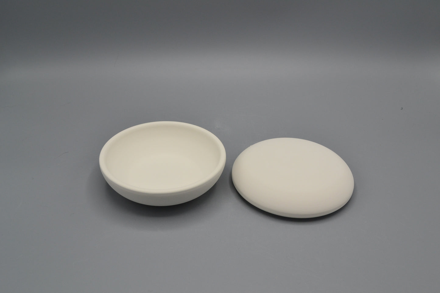 Scatola rotonda in ceramica semilavorata GREZZA da dipingere