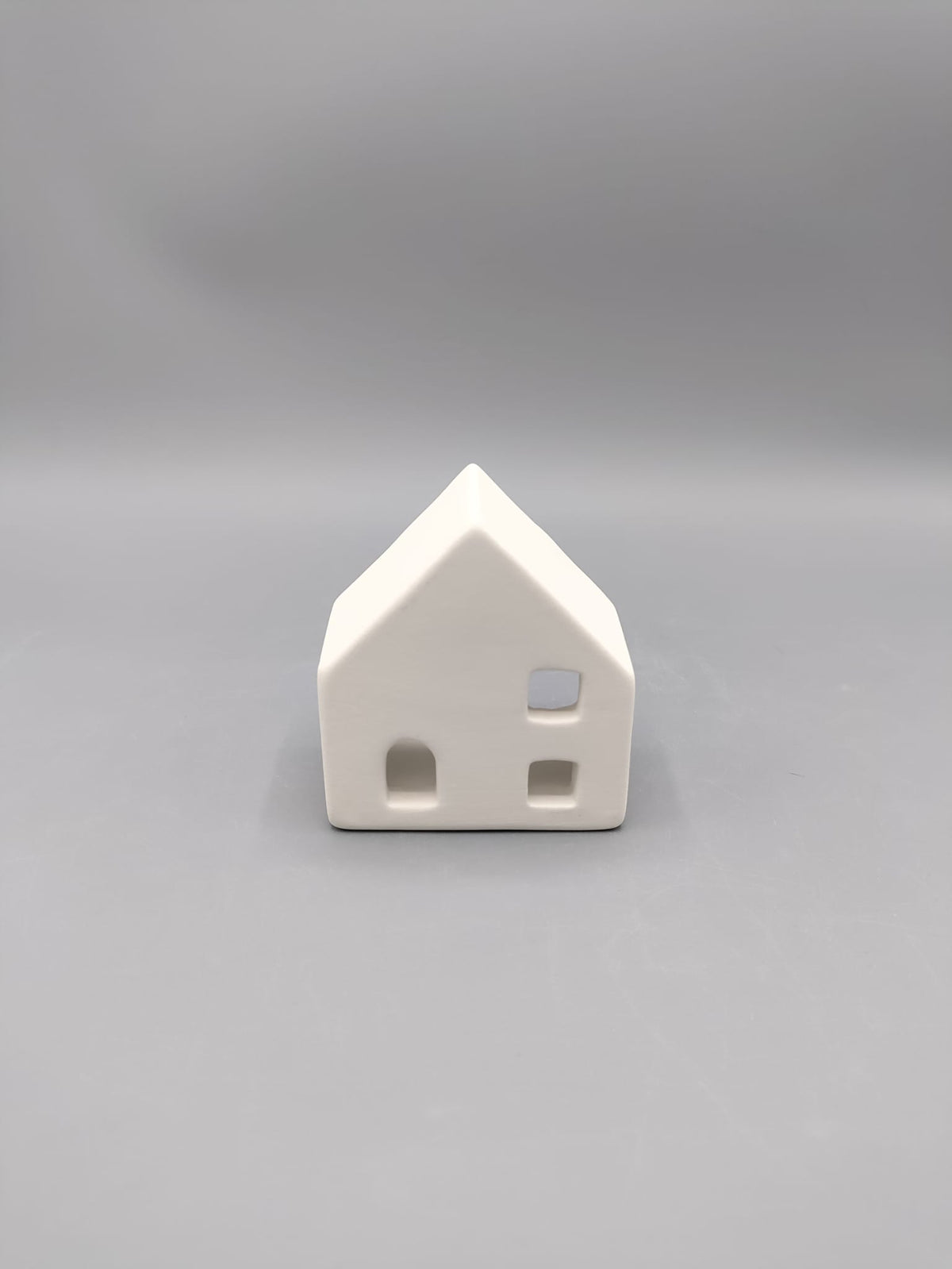 Casetta porta candela in ceramica semilavorata GREZZA da dipingere