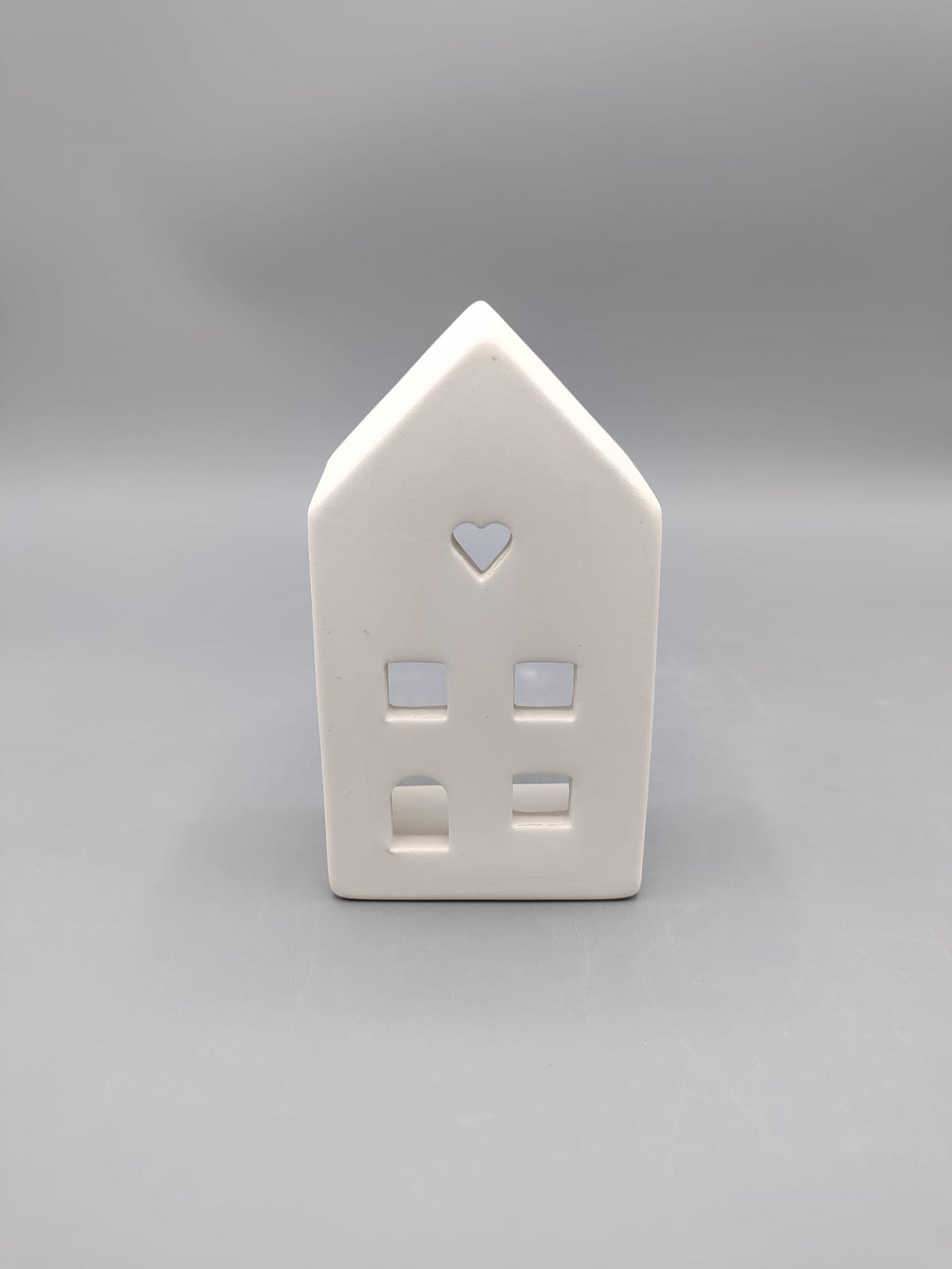 Casetta porta candela in ceramica semilavorata GREZZA da dipingere