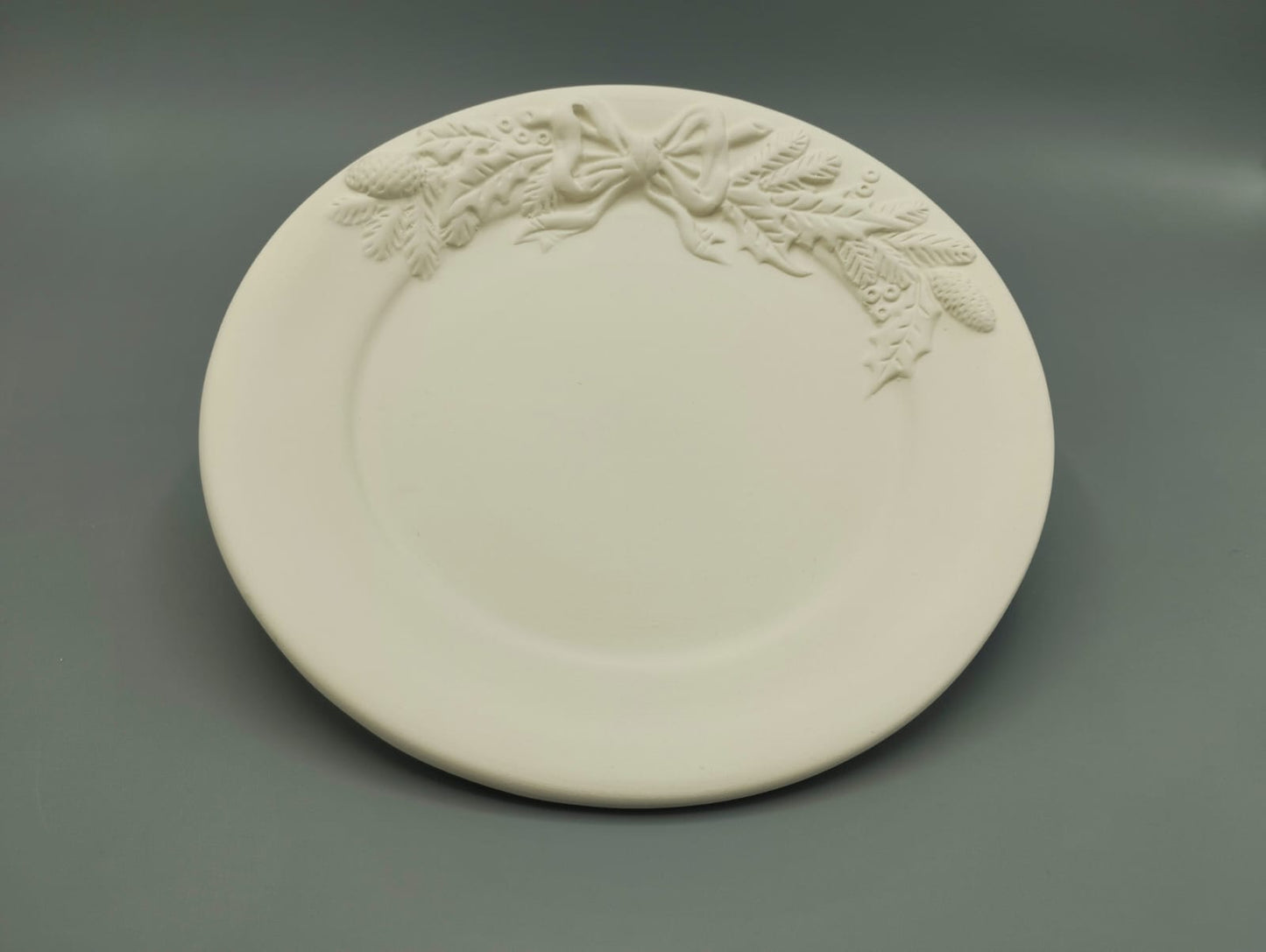Piatto Natale in ceramica semilavorata GREZZA da dipingere