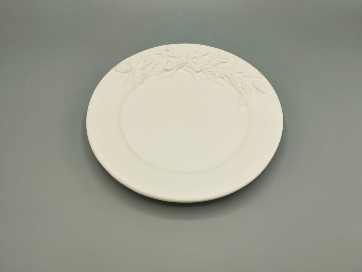 Piatto Natale in ceramica semilavorata GREZZA da dipingere