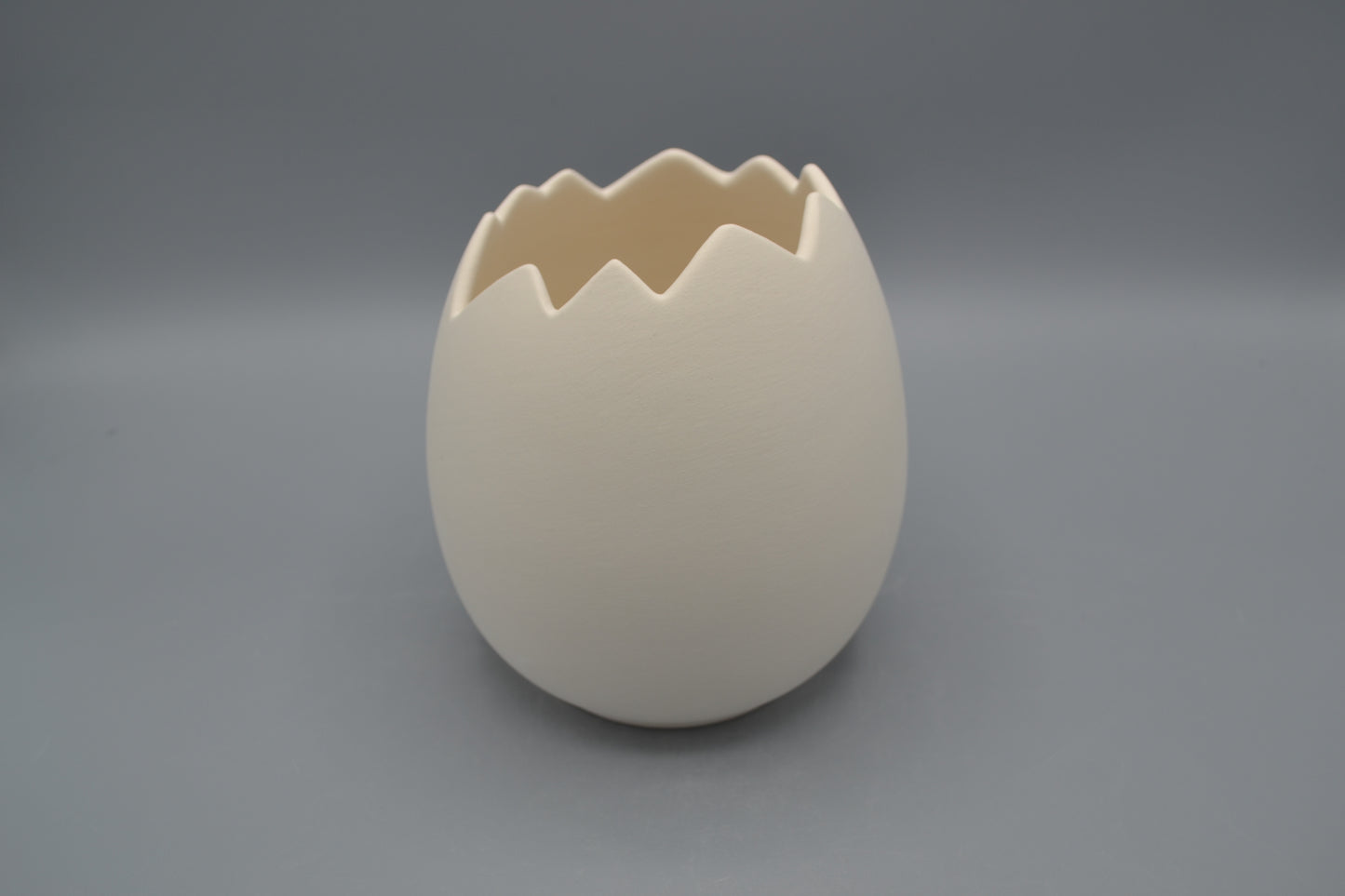 Uovo aperto di in ceramica semilavorata GREZZA da dipingere