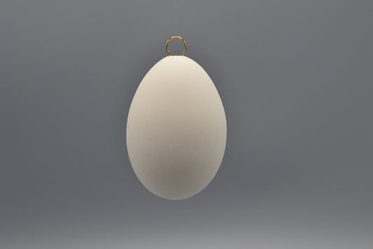 Uovo da appendere in ceramica semilavorata GREZZA da dipingere
