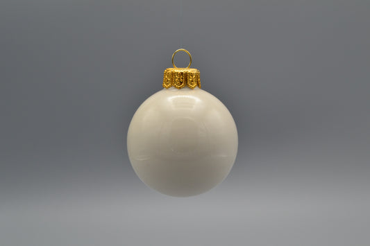 Pallina di Natale in ceramica LUCIDA cristallinata