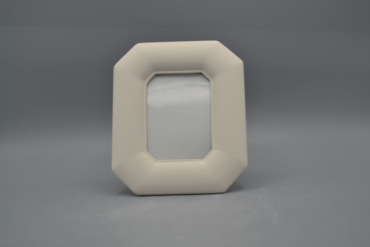 Porta Foto ottagonale piccolo in ceramica semilavorata GREZZA da dipingere