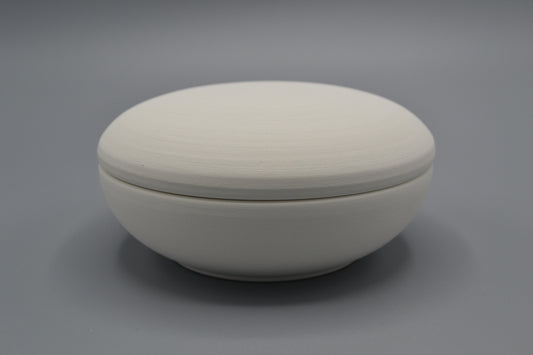 Scatola rotonda in ceramica semilavorata GREZZA da dipingere