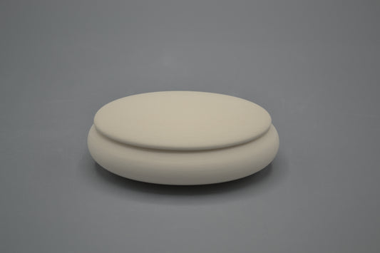 Scatolina ovale bombata in ceramica semilavorata GREZZA da dipingere